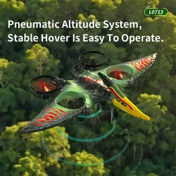 L0713 Pterosaur Quadcopter Remote Control Aircraft Simulation Dinosaur Glider Uav Model Foam Aircraft New Kids Outdoor Toy Gift