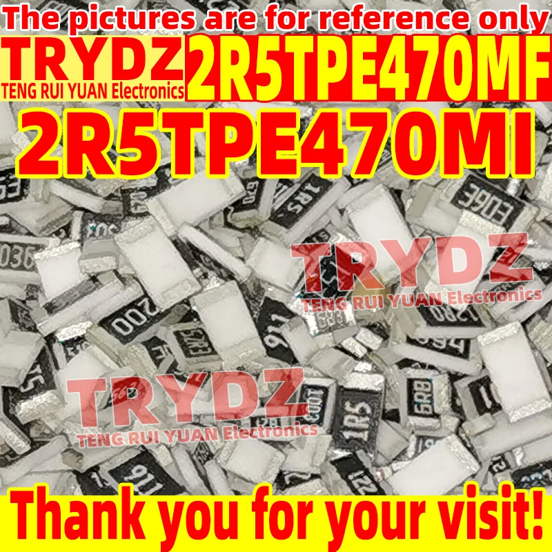 5pcs New 2R5TPE470MF 2R5TPE470MI Surface mount tantalum polymer capacitor