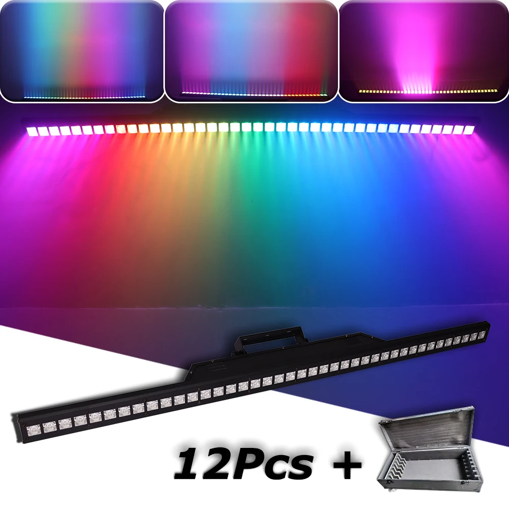 

12PCS/LOT Flight Case 40X3W Beam LED RGB 3IN1 DMX Wall Wash Lamp DJ Disco Party Stage Light Effect for Dance Bar Holiday Xmas