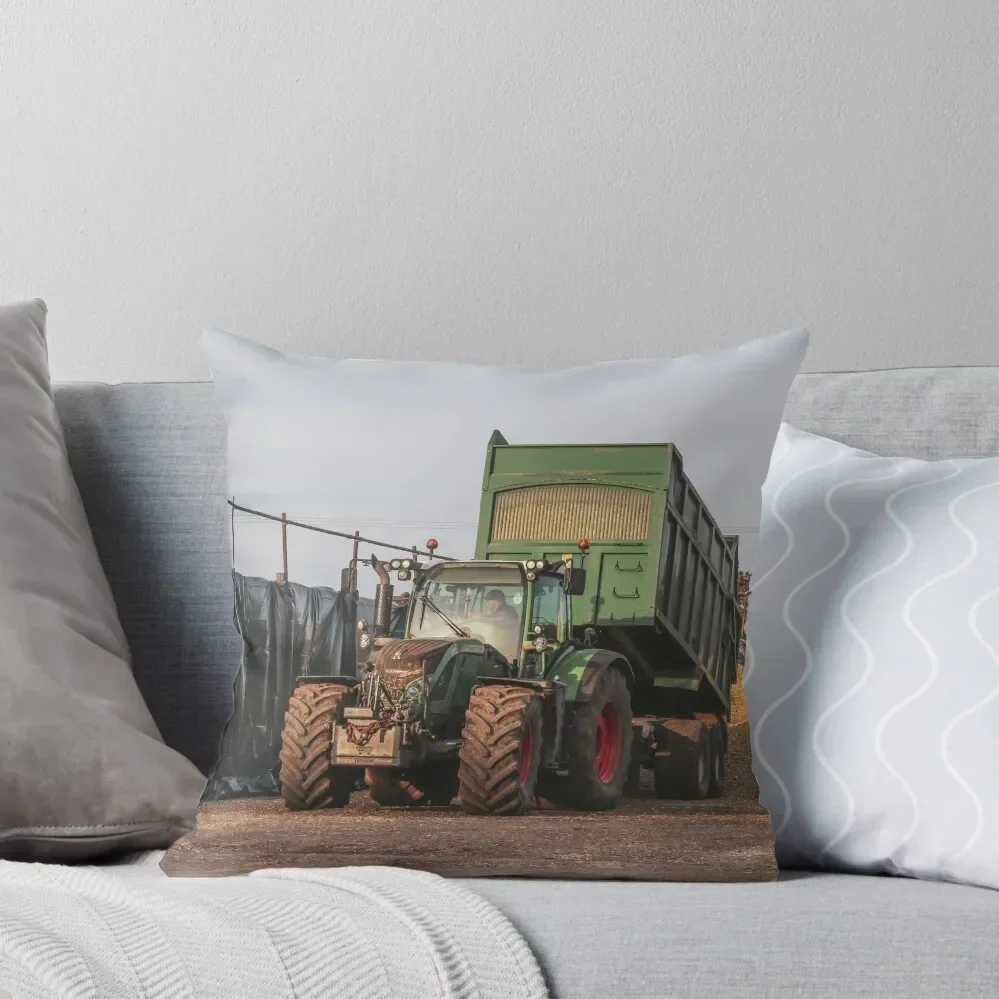 Fendt and Bailey trailer tipping silage Throw Pillow Decorative Sofa Cushions Cushion Cover Set Luxury Cushion Cover pillow