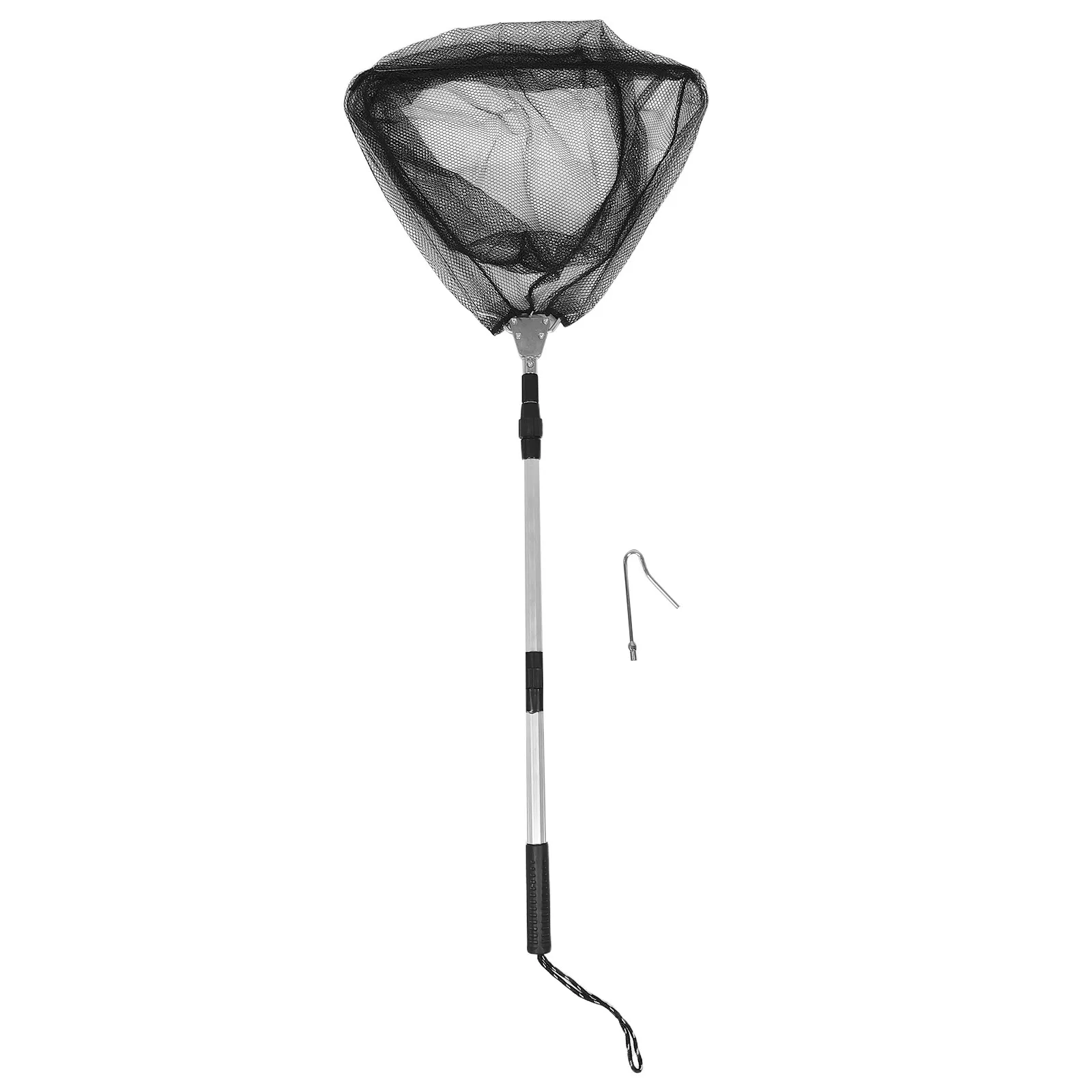 1Set Telescopic Chicken Catcher Hook Aluminum Alloy Poultry Leg Hook Net Set Adjustable 42-90Cm for Chickens Ducks Turkeys Geese