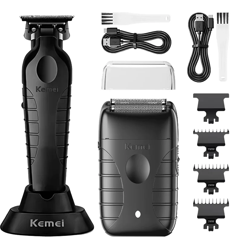 

Kemei USB Charging Hair Clippers Rechargeable Electric Trimmer Men's Shaver Cordless Beard Shaving Machine,KM-2299,KM-T95,Kit