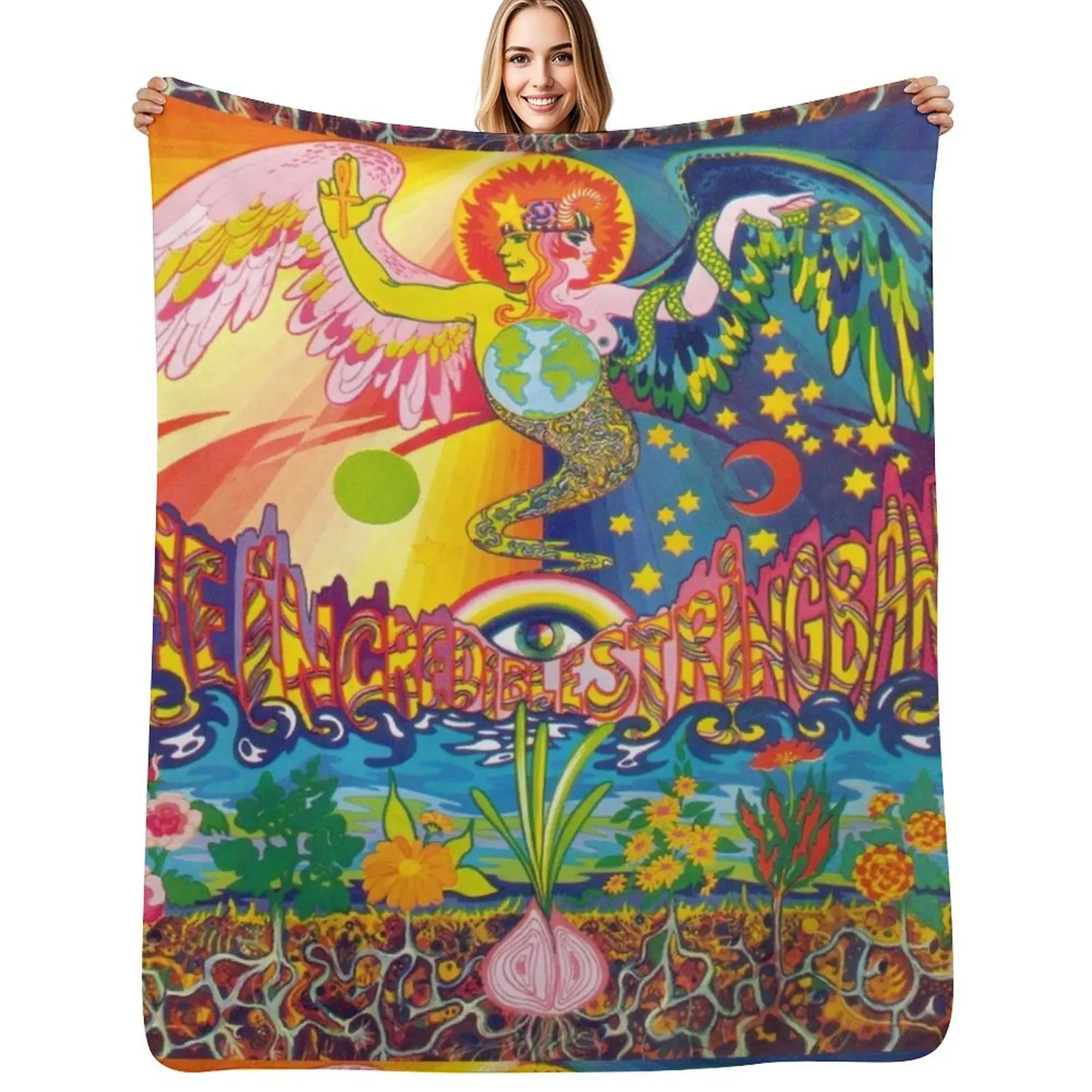 The Incredible String Band Album 5000 Spirits Couverture douillette pour canapé, idéale pour le printemps et l'automne