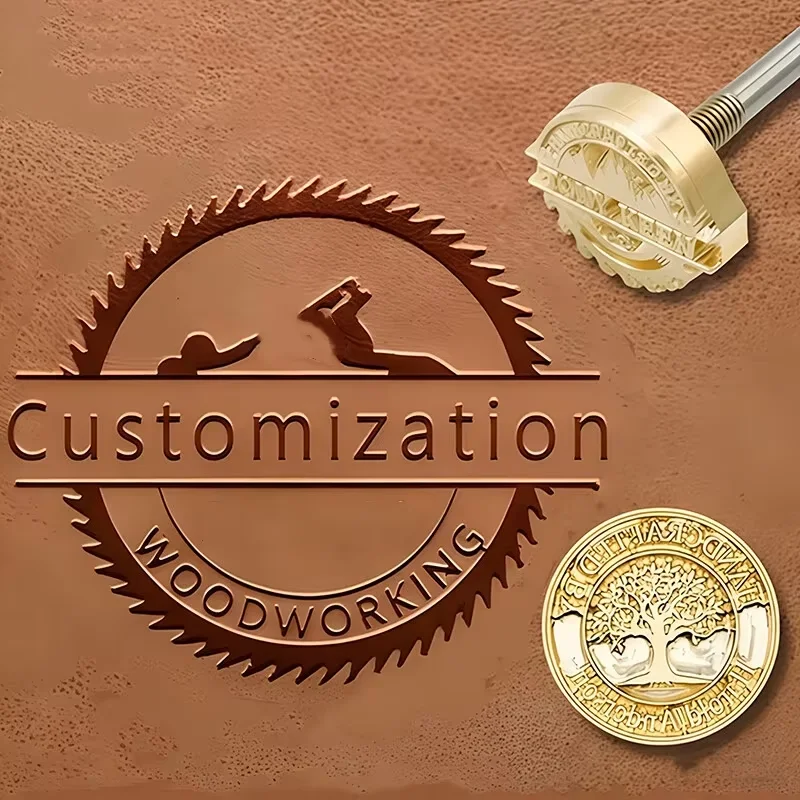

Custom Branding Iron Stamps M8 Leather Stamp Brass Embosser Seals Personalized Hot Stamping DIY Craft For Wood Cake Handmade