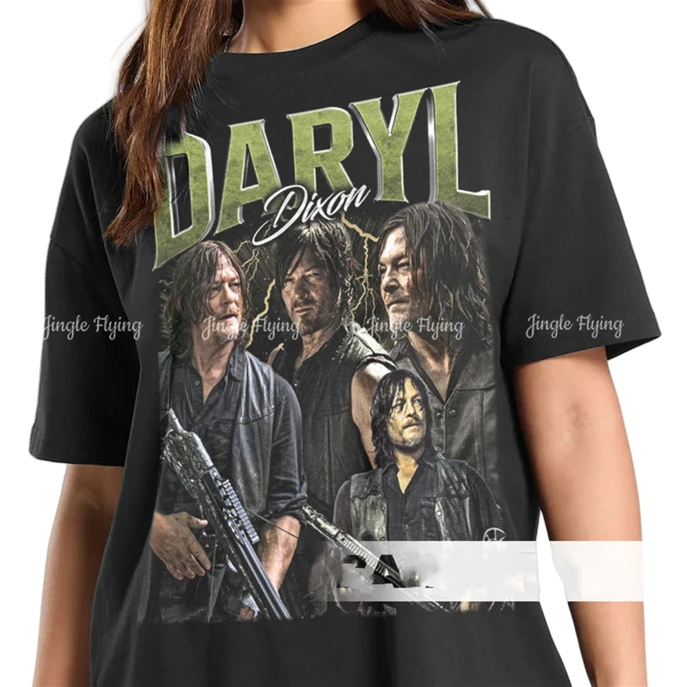 Retro Daryl Dixon Graphic Oversized Unisex T-Shirt