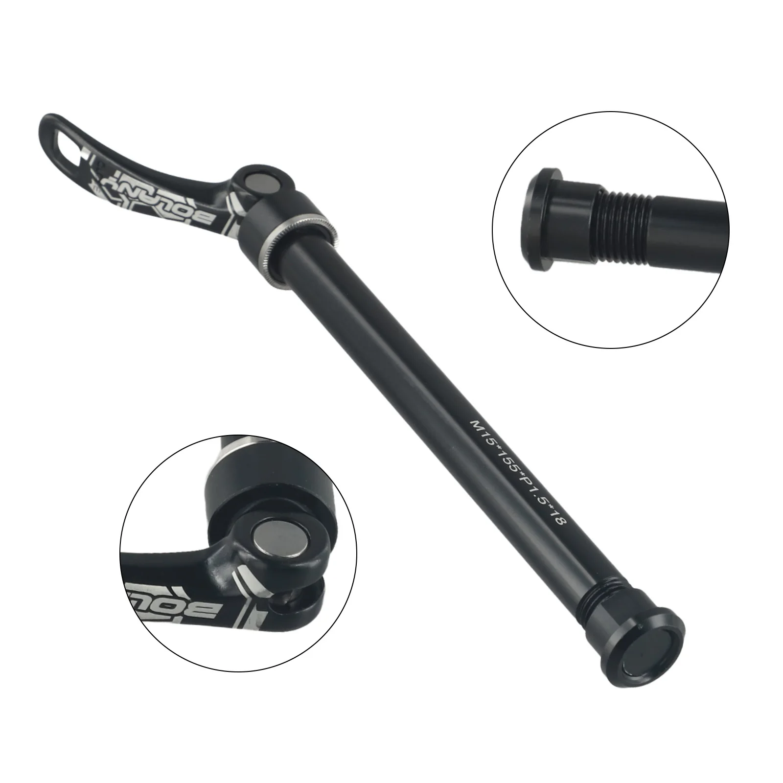 

Aluminum Thru Axle Bicycle Thru Axle CNC Technology Hardened High Strength Manual Rotation Aviation-grade Aluminum Alloy 15*155
