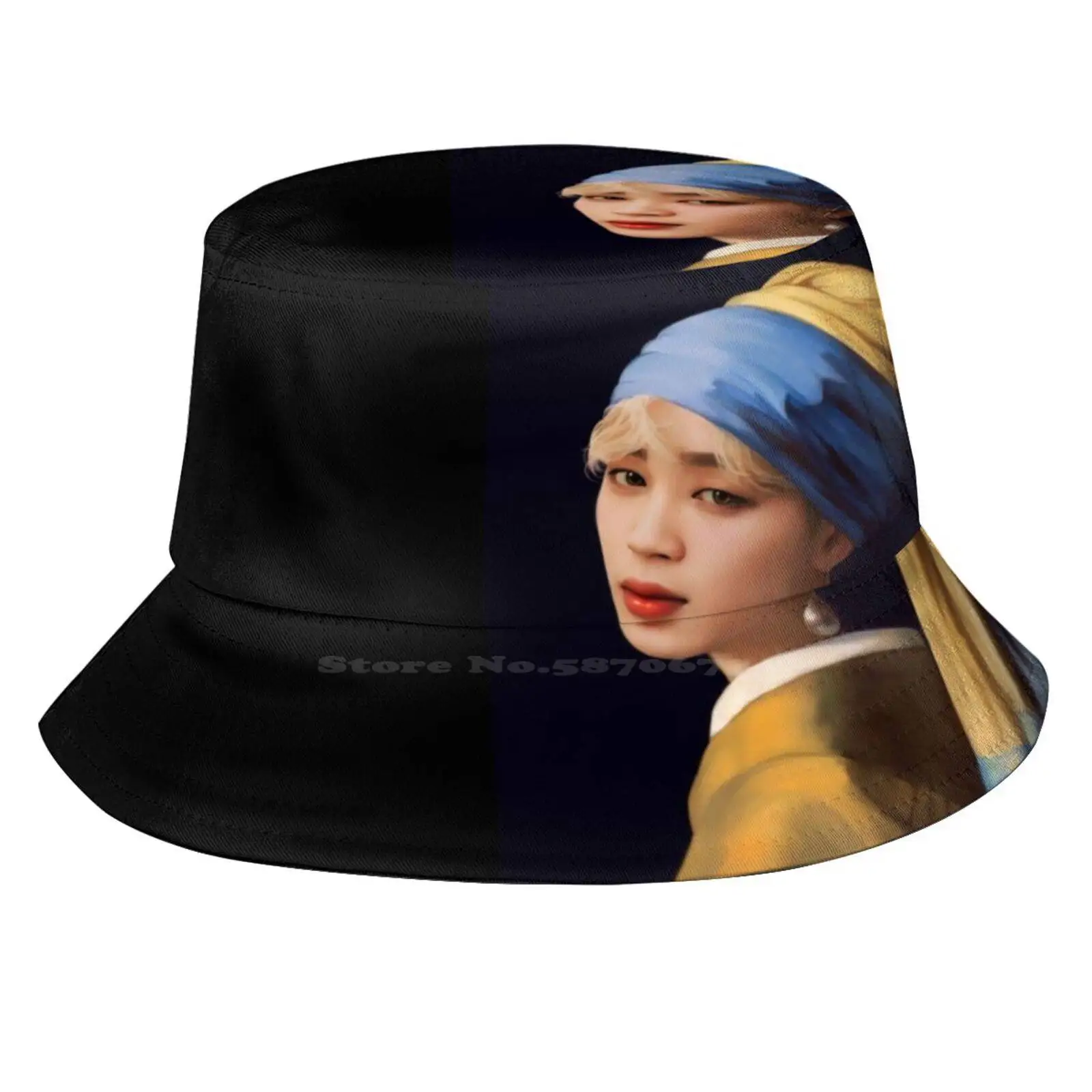 Jimin With A Pearl Earring Sun Cap Fisherman Hat Bucket Hats Park Jimin Noxiim