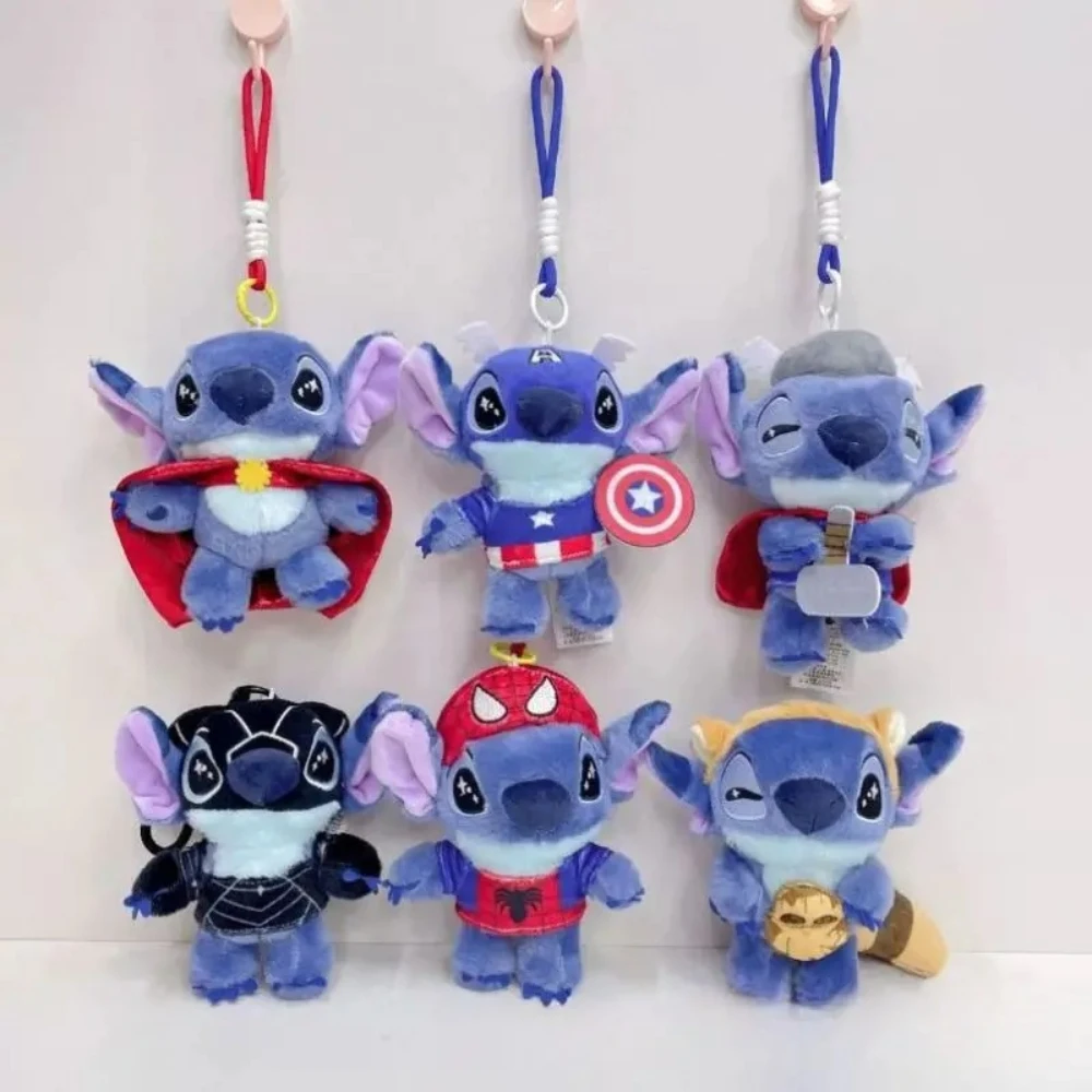 Hot Toy Stitch Cosbi Plush Keychain Collection Blind Box Thor Iron Man Spider Man Figures Toys Kids Christmas surprise Gifts