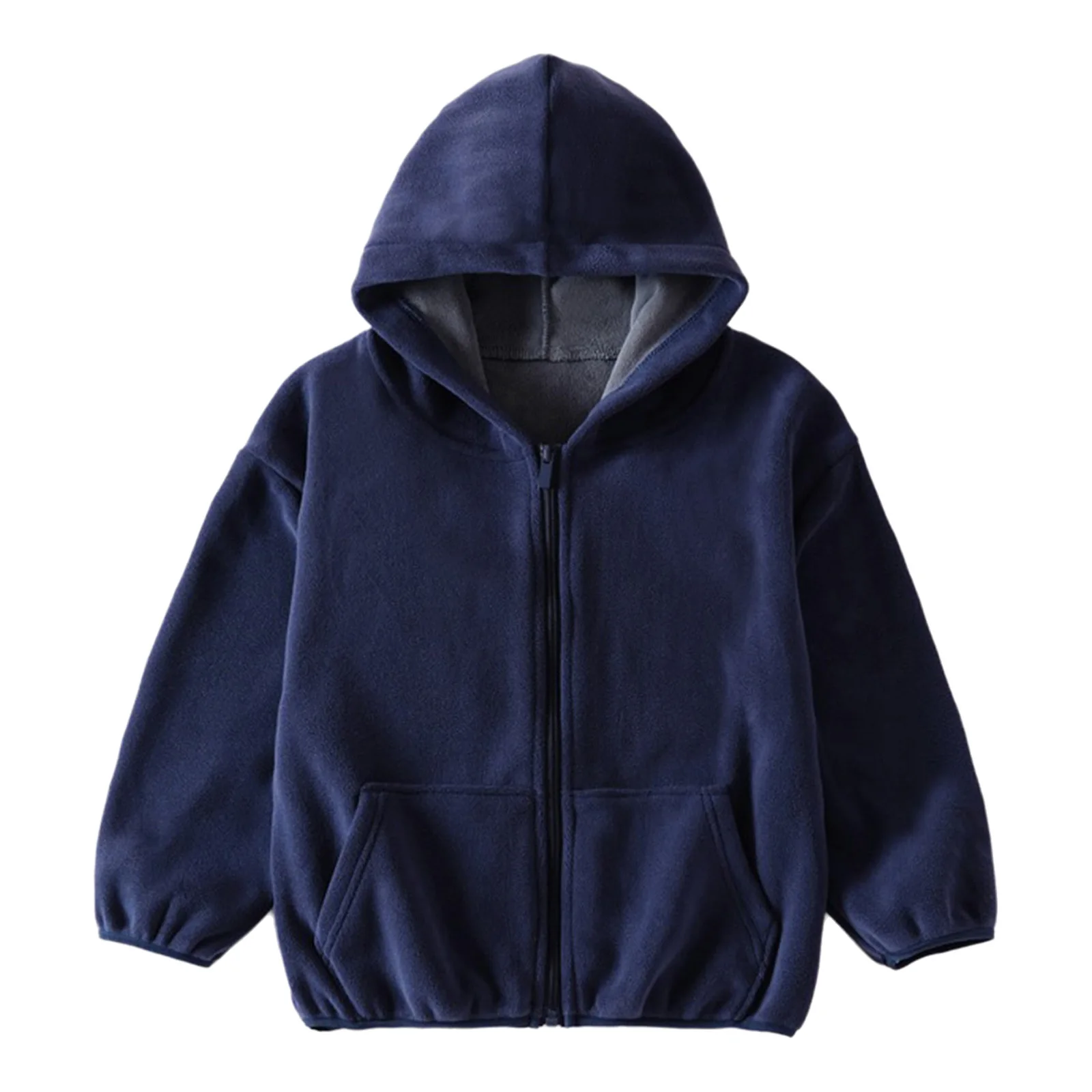 Filles garçons mode veste fermeture éclair polaire manteau à capuche vêtements d'extérieur manches longues veste à capuche pour l'entraînement en plein air décontracté usage quotidien