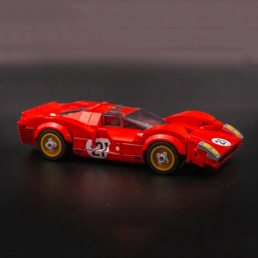 Creative Garage MOC Speed Champions 330 P3 Racing GT40 Sports Car Building Blocks Assembly Toy Brick Children\'s Birthday Gifts