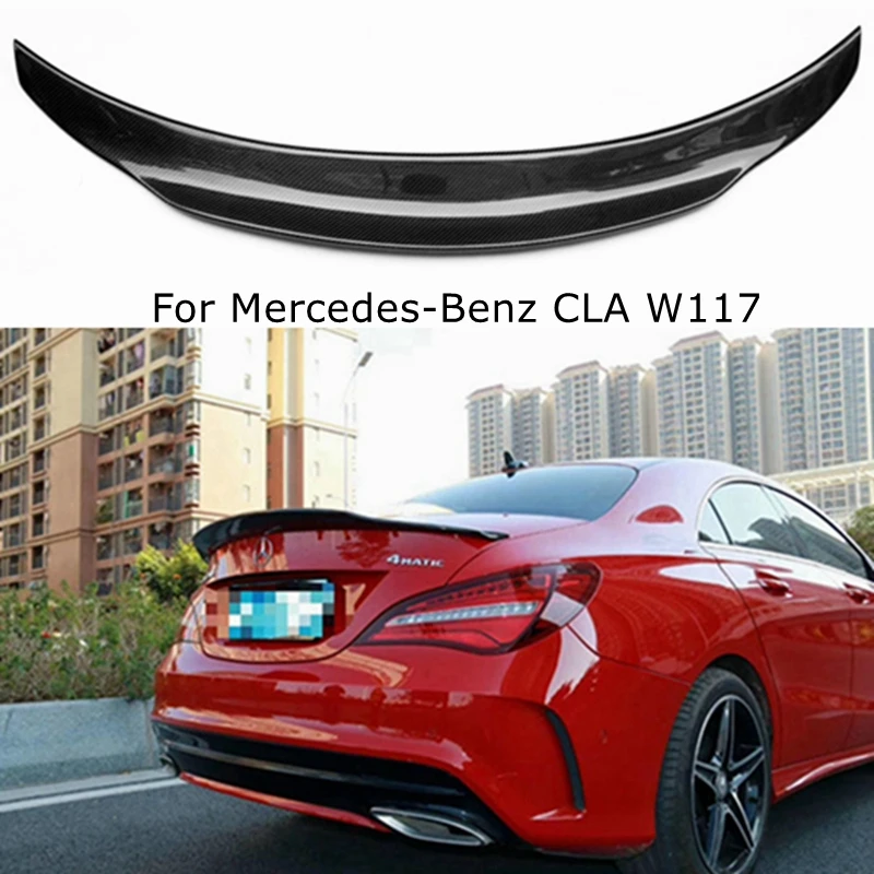 

For Mercedes-Benz CLA W117 CLA180 CLA200 CLA250 CLA260 CLA45 Carbon Fiber Rear Trunk Wing Spoiler PSM Style 2014 - UP