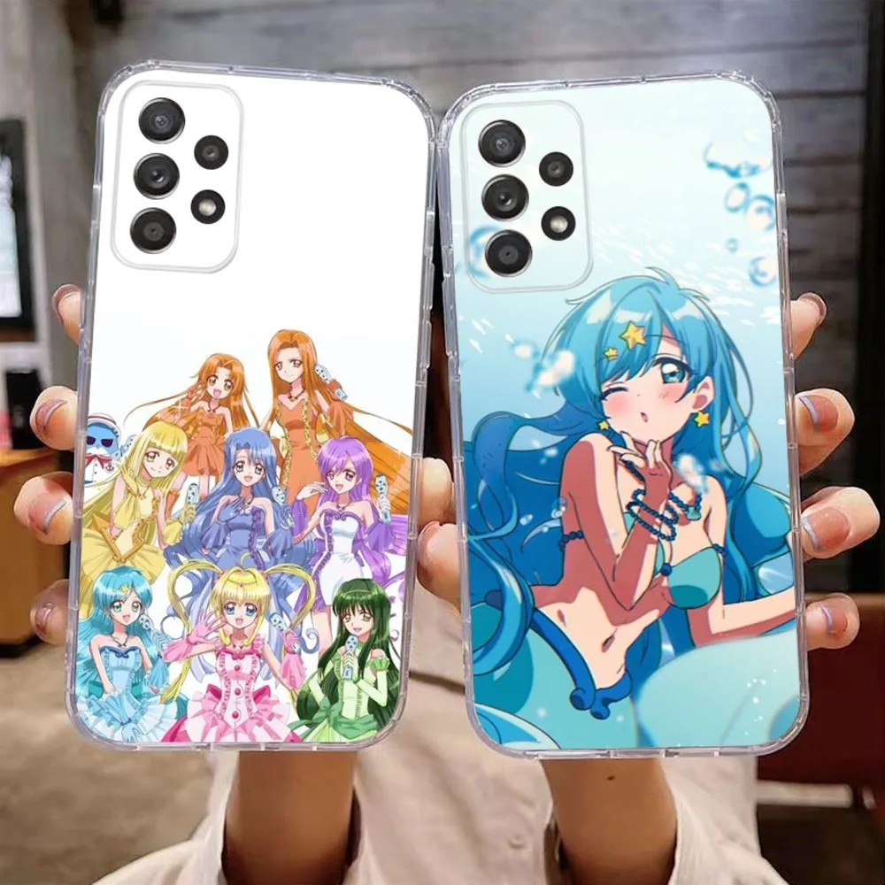 

Mermaid Melody Pichi Pitch Phone Case For Samsung Galaxy A71,70,52,51,40,31,A50,30S,21S,Note20ultra Transparent Cover