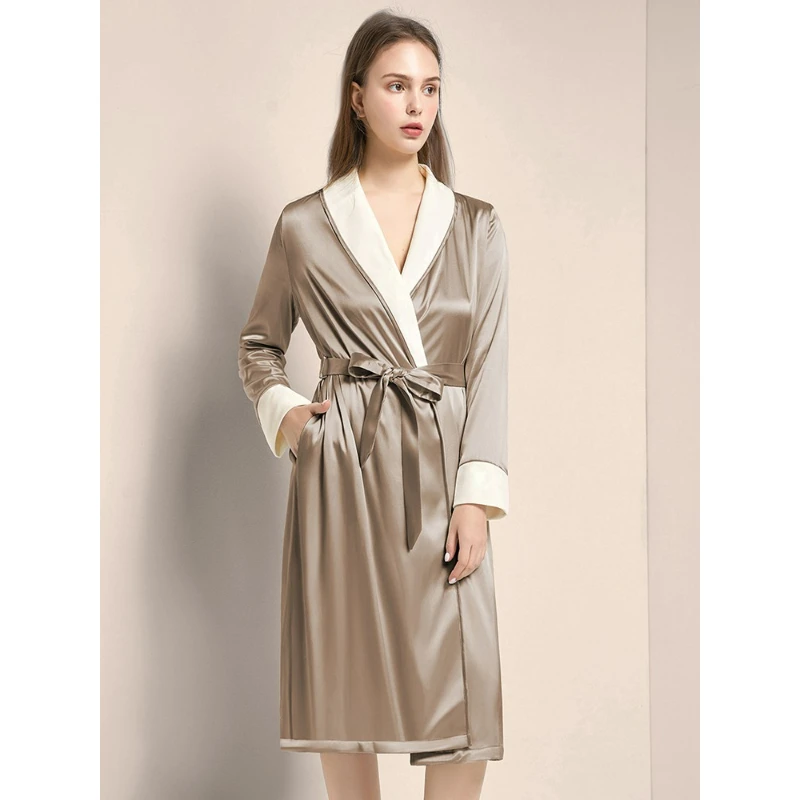 

New Morning Robe Sleeping Robe Women Autumn/Winter Long Style Yukata Winter Plus Velvet Long Sleeve Thin Velvet Winter Bathrobe