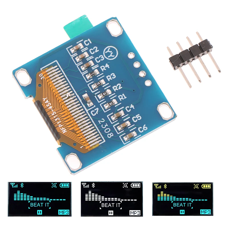 0,96 Zoll oled iic serielle weiße Anzeige modul 0.96 x64 i2c ssd1306 lcd Bildschirm platine gnd vcc scl sda "für Arduino schwarz