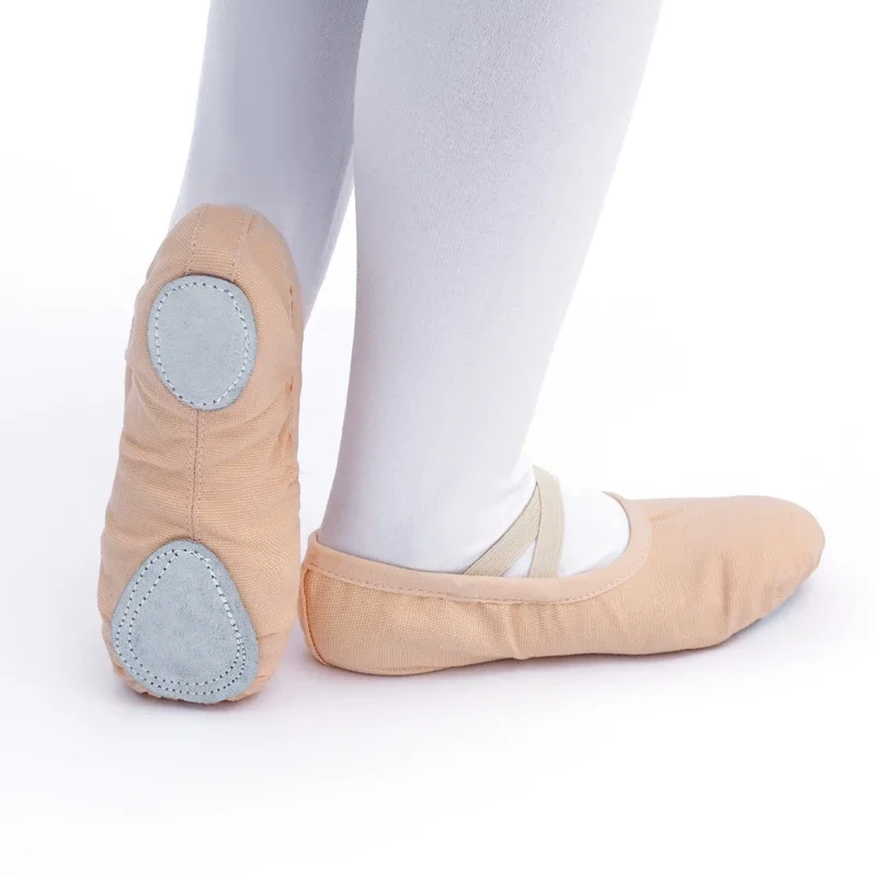 Girls Ballerinas Canvas Soft Sole Ballet Dance Slippers Children Practice Ballerinas Woman Dance Shoes