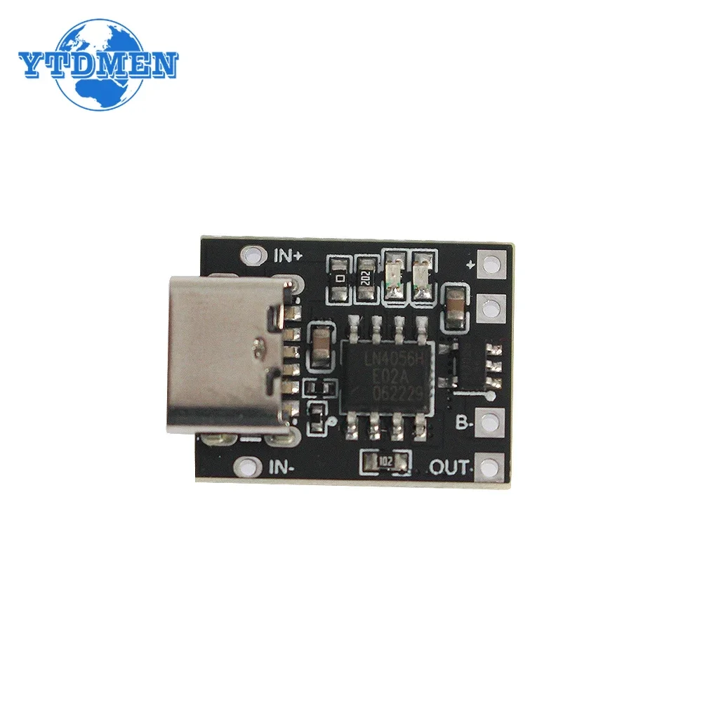 1PCS TP4057 Type-C 3.7V Lithium Battery Charging Board Module 1A  4.2V 4.35V 5V Type C USB Port with Protection Board