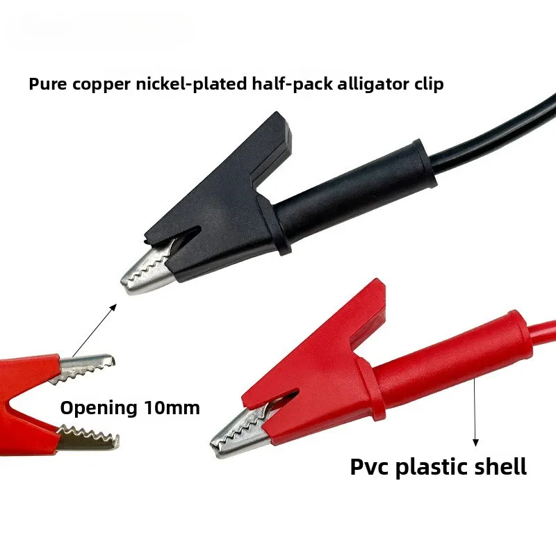 100CM Alligator Clip to Banana Plug Test Cable Lead Connector Dual Probe 4mm Crocodile Clip For Multimeter Measure Tool