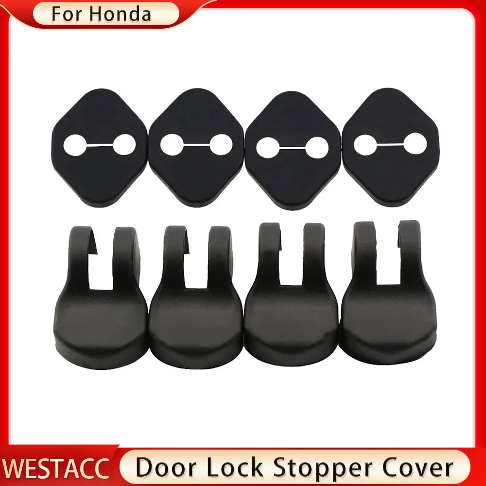 4Pcs ABS Car Door Lock Covers Doors Stopper Cover for Honda Jade CRV Civic HR-V Vezel HRV Jazz Accord City Odyssey Crosstour