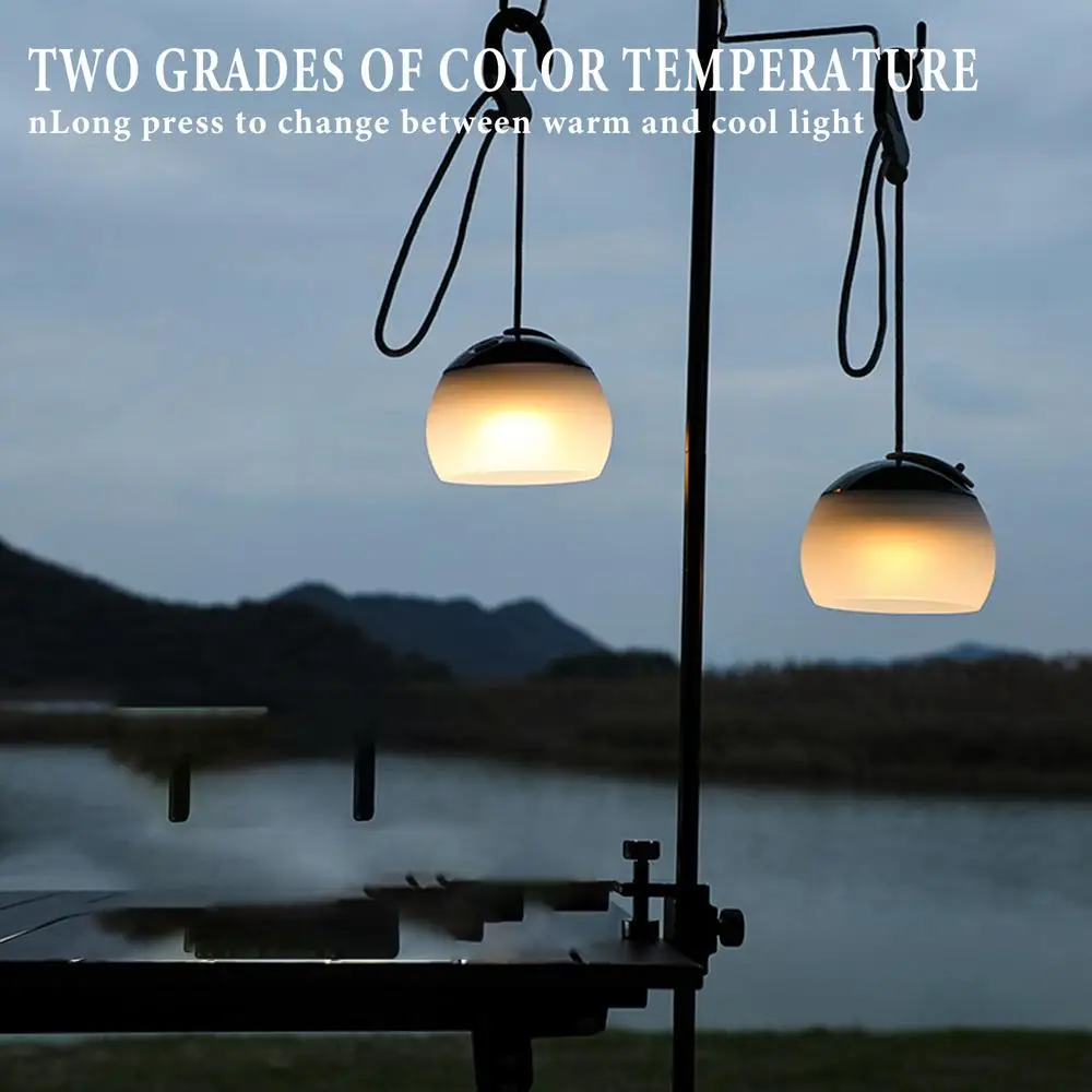 Camping Tent Light With Hook 4 Mode Adjustable LED Light Portable Outdoor Lantern Rechargeable LED Tent Lantern For Fishing Camp