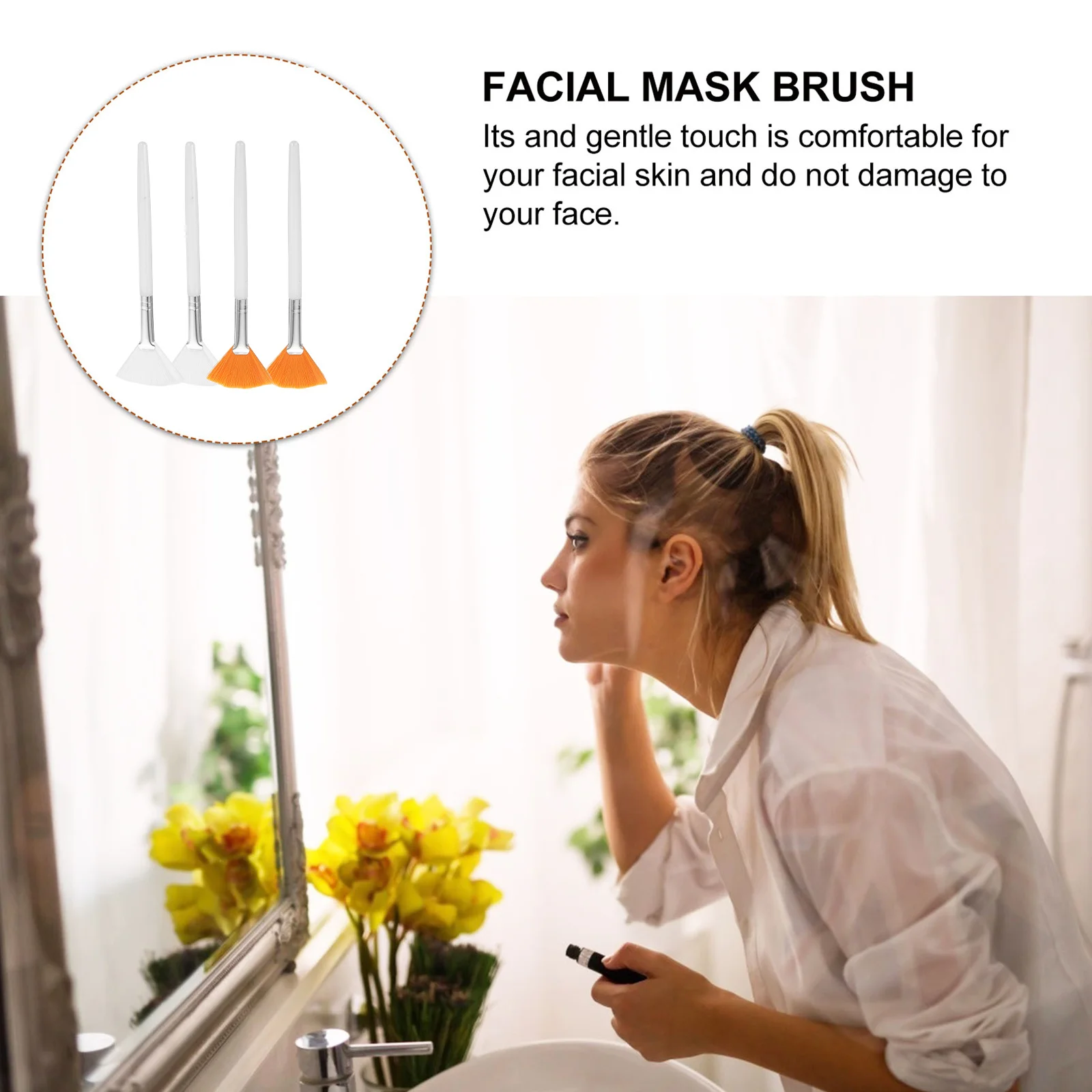 4 Uds cepillo para mascarilla Facial Material de nailon herramienta aplicadora suave para cara barro arcilla Diy máscara reutilizable cuidado de la piel salón de maquillaje