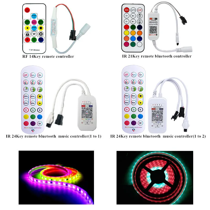 Magic Color Led Strip Remote Controller SMD 5050 magical colour LED Strip WS2811 WS2812B UCS1903 IC for Digital Led Tape