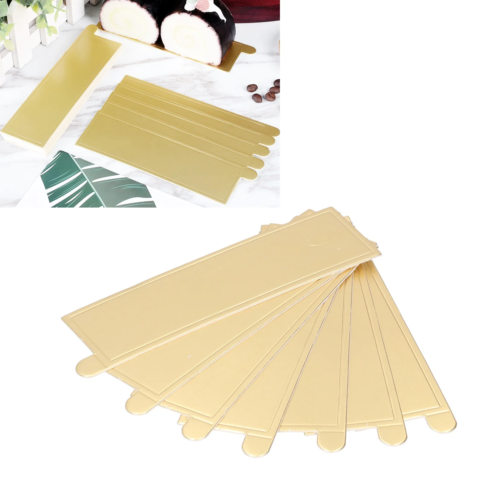100PCS Rectangle Mousse Cake Boards Thickened Grease-Proof Cupcake Base Dessert Display Tray for Baking Party Commercial Use view 4
