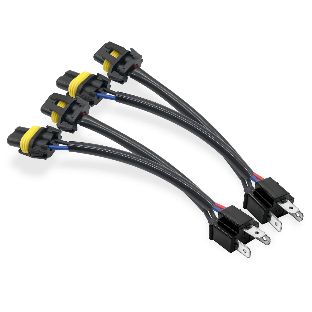 1Pcs one H4 Male to 9005 9006 Two Female LED Wiring Harness Socket Adapter for Car Automotive Truck Headlights LED Cable Plug