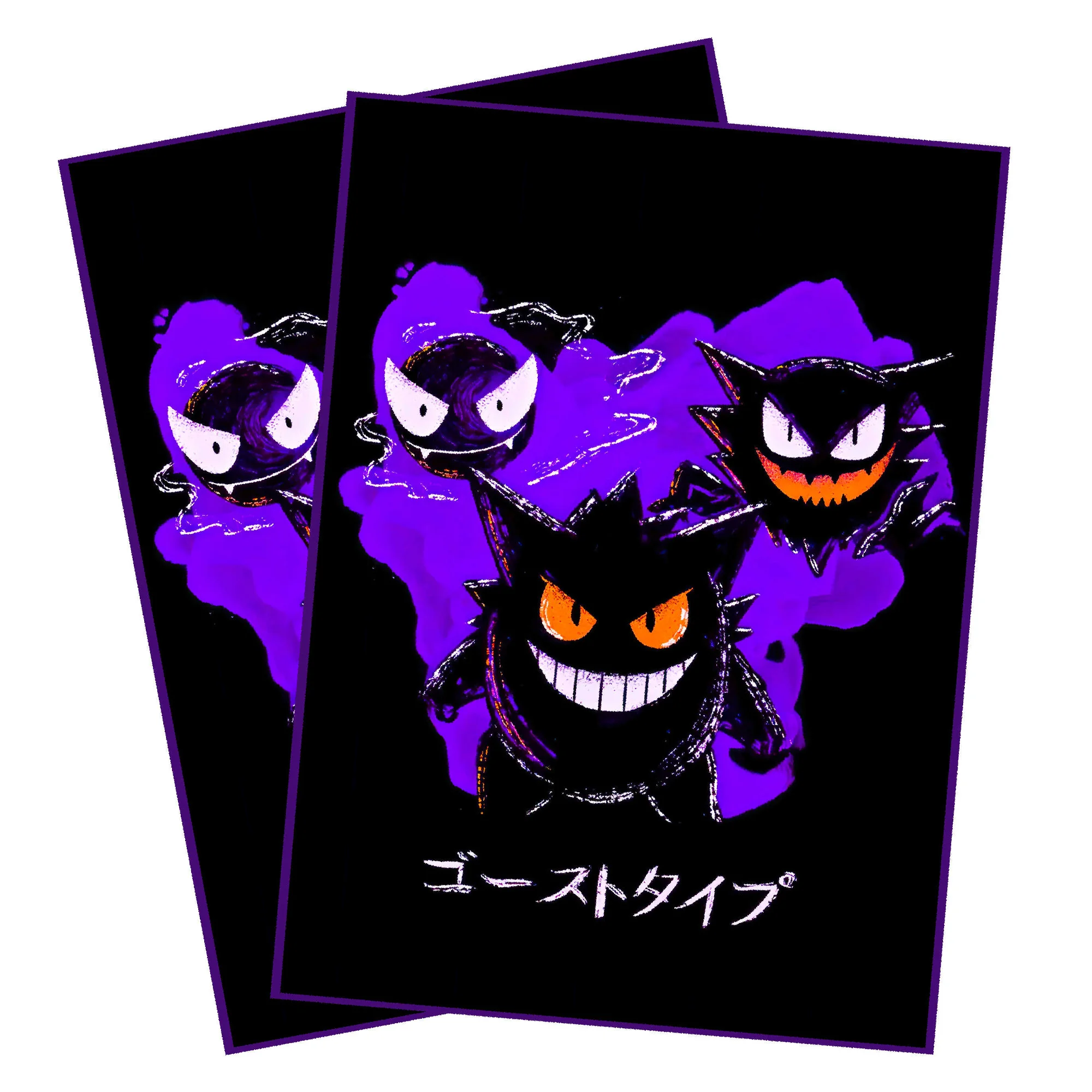 Diy Self Made 66X91Mm 64Pcs/set PTCG Gengar Card Cover PTCG OPCG Color Flash Board Card Protective Cover Anime Cards Gift Toy