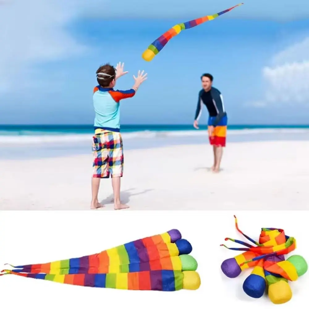 2 قطعة ذيل قوس قزح لينة الذيل النيزك الكرة لينة الكرة اللعب الحسي للأطفال قوس قزح اليد رمي الكرة صديقة للبيئة آمنة الصيد #2