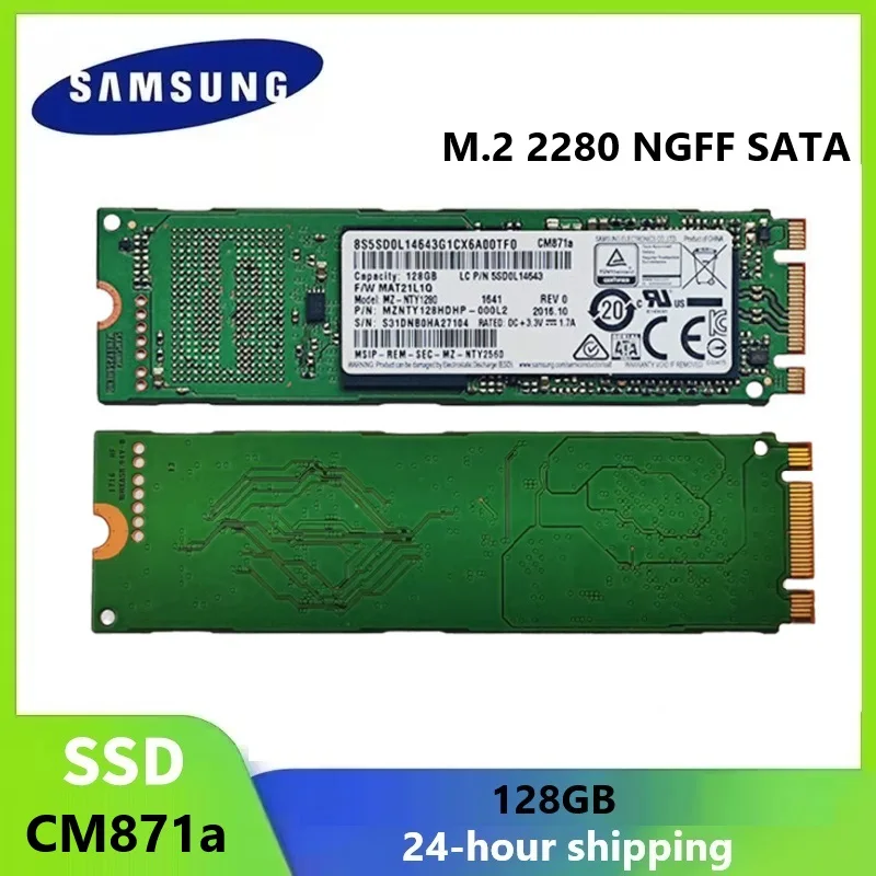 SAMSUNG SSD CM871a 128 GB Wewnętrzny dysk półprzewodnikowy HDD Dysk twardy M.2 2280 NGFF SATA Pamięć do laptopa Komputer stacjonarny dysk 8)