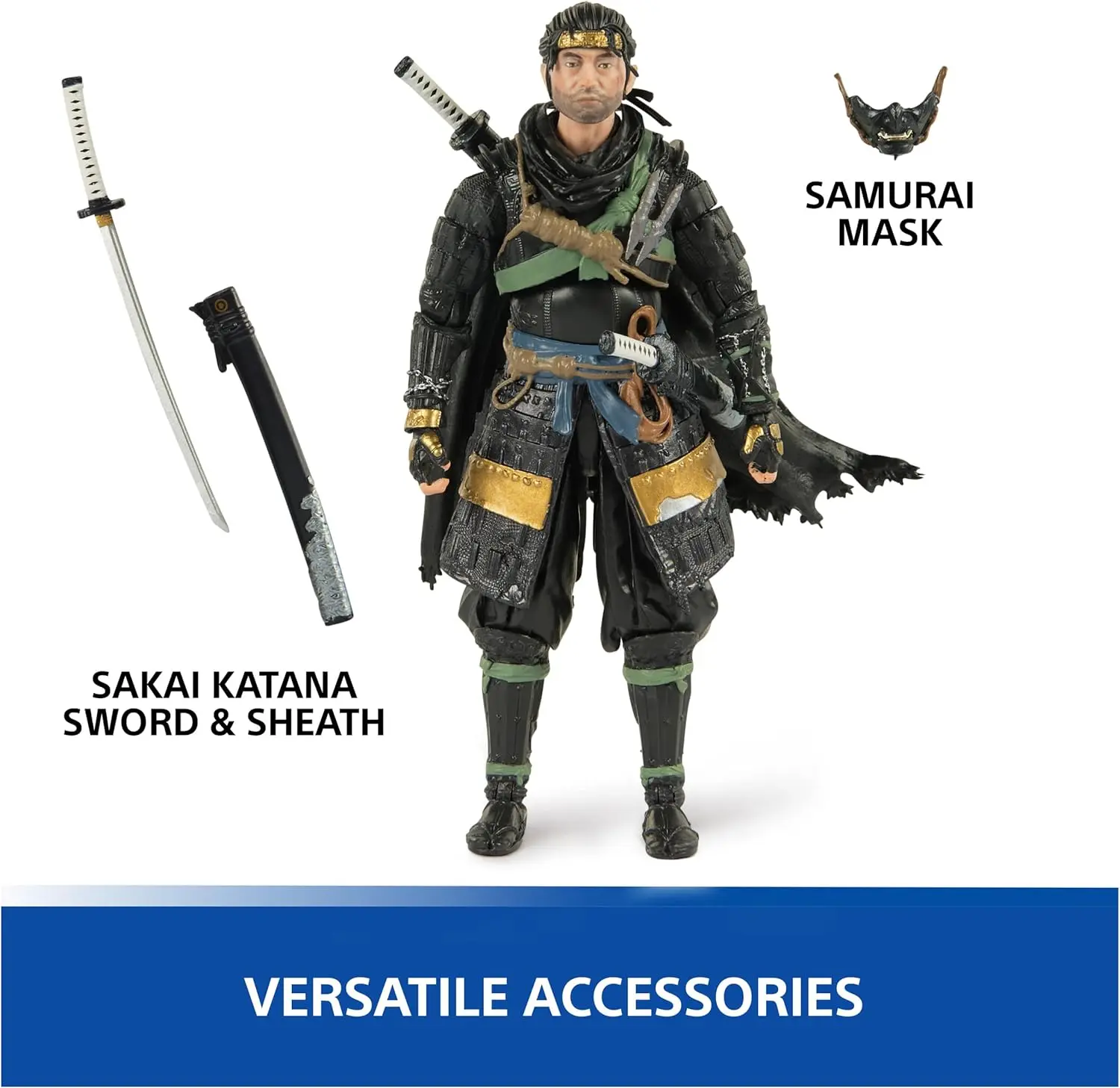 in stock Spin Master Toys Ghost of Tsushima  Jin Sakai Samurai 6-inch Movable Figures Figures The Shapes Collection