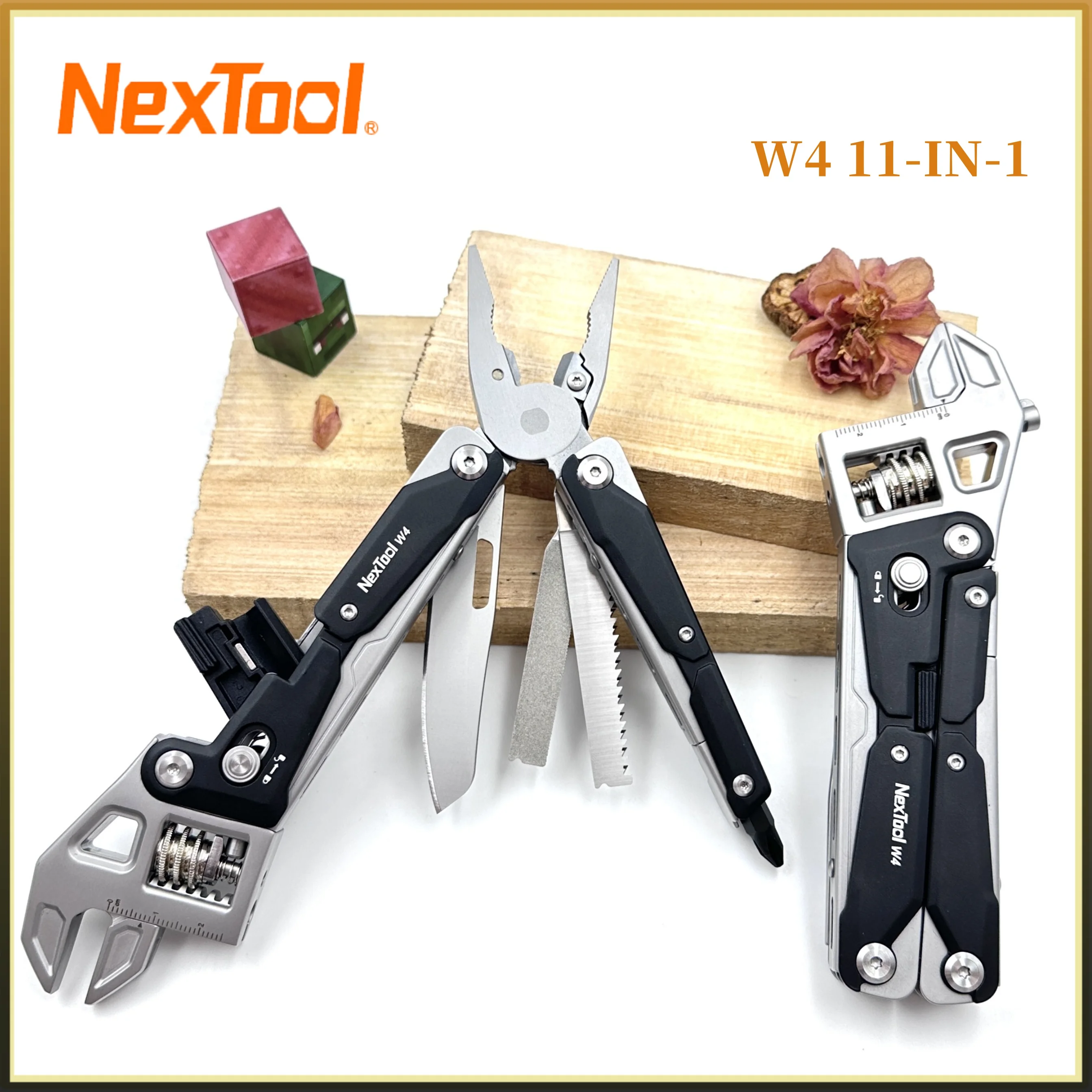 

NexTool 11-IN-1 Мультитул-ключ W4 Регулируемый гаечный ключ Плоскогубцы Складной нож Ручные инструменты Отвертка Деревообрабатывающая пила Инструменты для обработки древесины