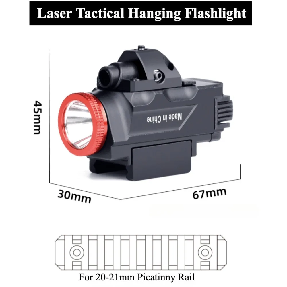 التكتيكية قابلة للشحن مسدس ضوء 800 التجويف مصباح ليد جيب كومبو أحمر أخضر نقطة سلاح بندقية ضوء إحترافي صالح 20 مللي متر السكك الحديدية