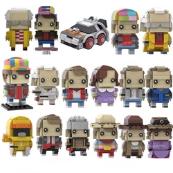 MOC Classic Movies Back To The Futured  Doctor Brown Martyed Building Block Set Movie Action Figures Brick Toy Gifts