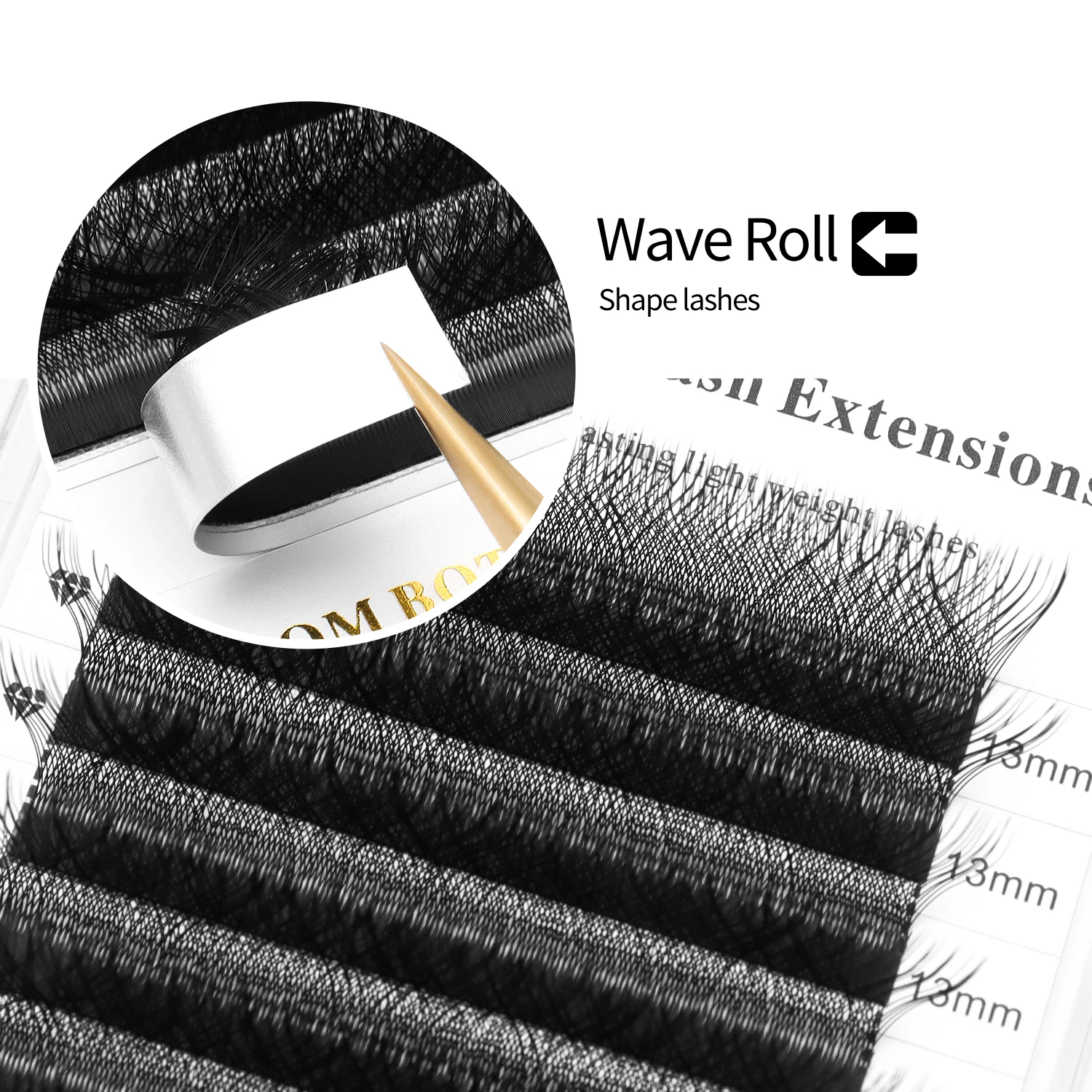 XIUSUZAKI L/LU/M Curl 3D W Lashes Extensions Hand Woven Soft Light Natural W Shape Eyelash Premade Volume Fans Individual Lashes