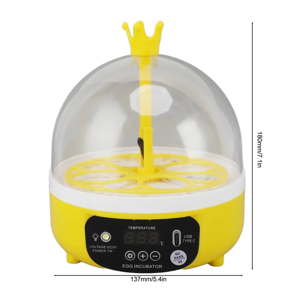 Full automatic/manual Digital Egg Candler Portable ABS Temperature Humidity Control Noiseless Egg Incubator for Home