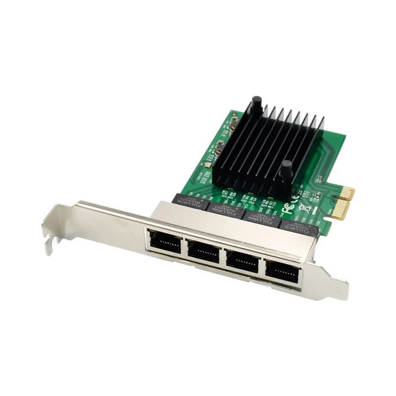 

4-портовый сервер REALTEK RTL8111F Чипсет PCIe X1 Четырехпортовый проводной сервер Гигабитная сетевая карта Ethernet 10/100/1000 Мбит/с