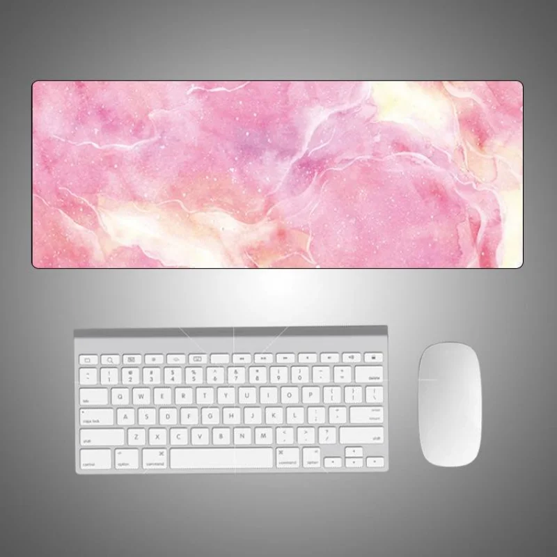 80x30cm Large Marble Desk Pad Mouse Pad Gamer Waterproof Kawaii Desk Mat Computer Keyboard Table Decoration Cover Mice Mat