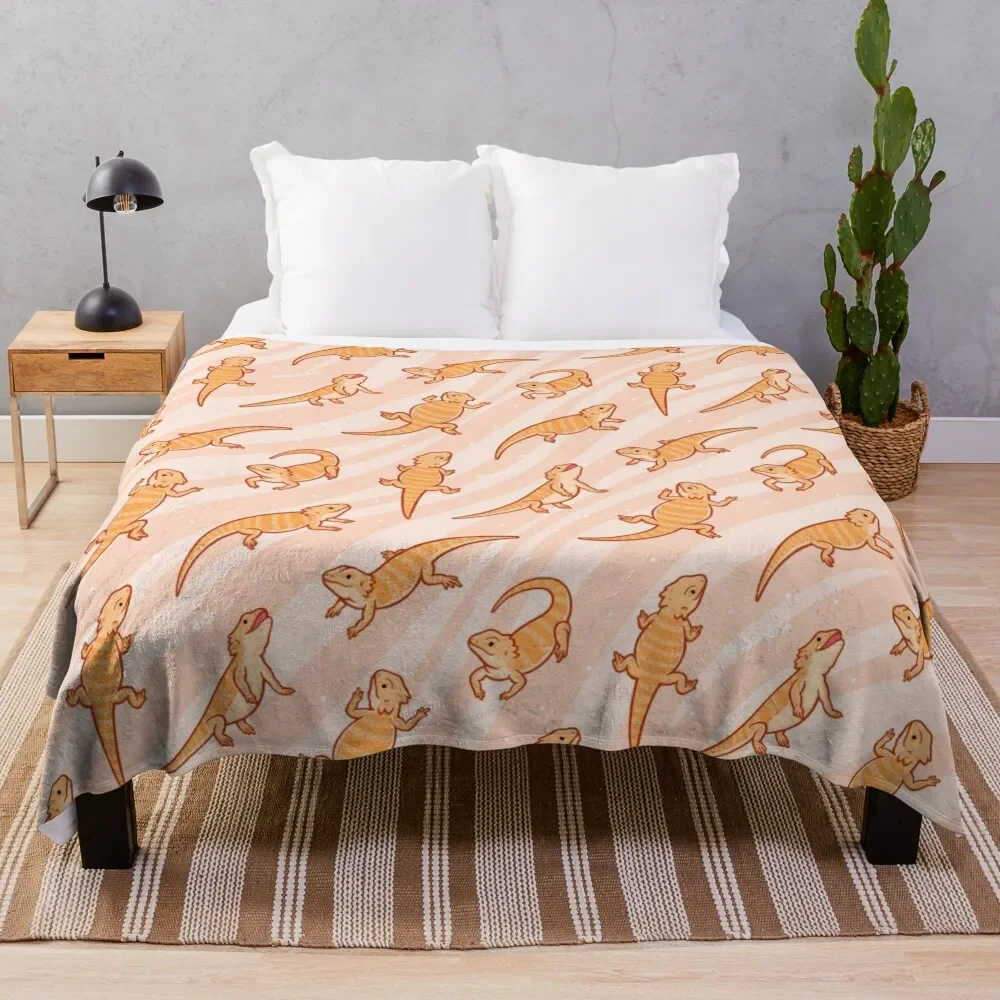 

Bearded Dragons Throw Blanket Furrys Blankets For Bed Camping wednesday Blankets