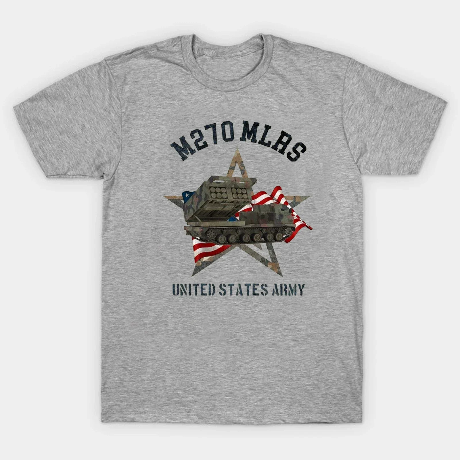 US Army M270 MLRS Multiple Launch Rocket System Military Lovers T-shirt. Summer Cotton Short Sleeve O-Neck T Shirt New S-3XL