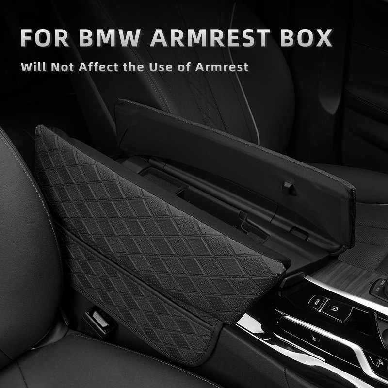 For BMW 5 Series G30 G32 6GT 2018-2023 Car Center Console Armrest Protector Cover PU Leather Pad With Storage Auto Accessories