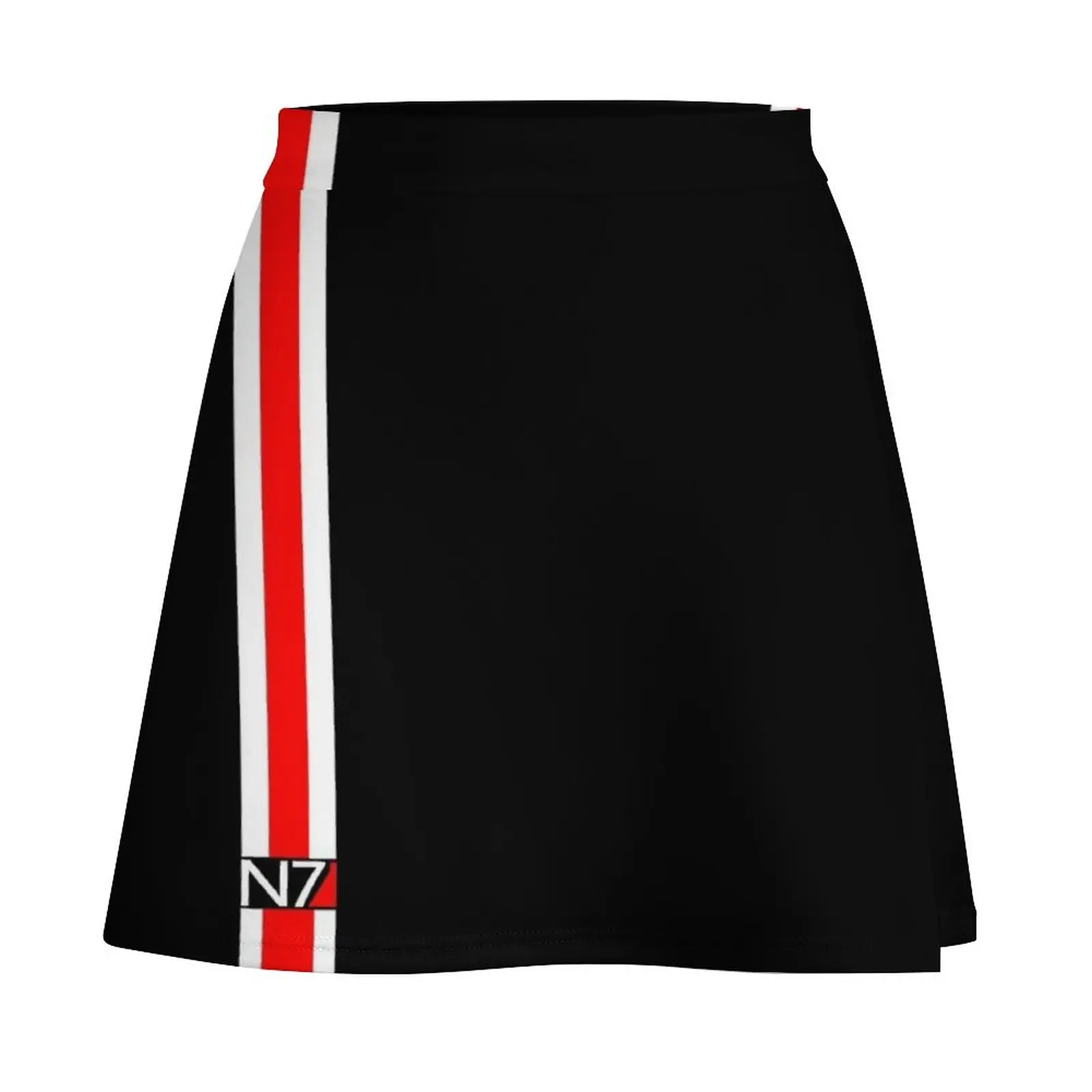N7 w/ White & Red Stripe Mini Skirt Female dress japanese style skirts for women skirt for woman Mini Skirt