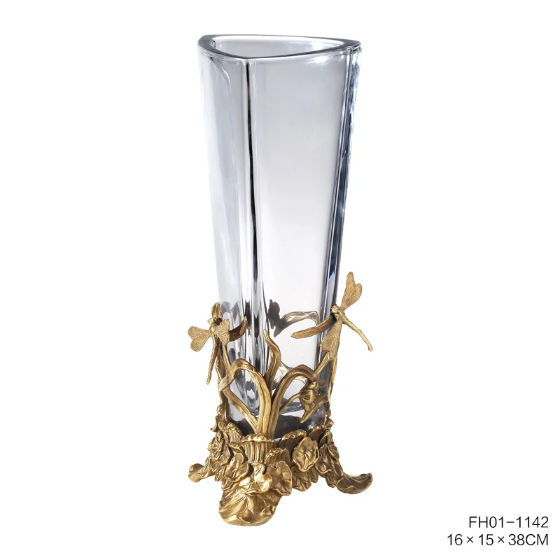 Art Deco Fruit Plate Collection Brass Accessories Crystal Tray Home Decoration Restaurant Show with Legs Item