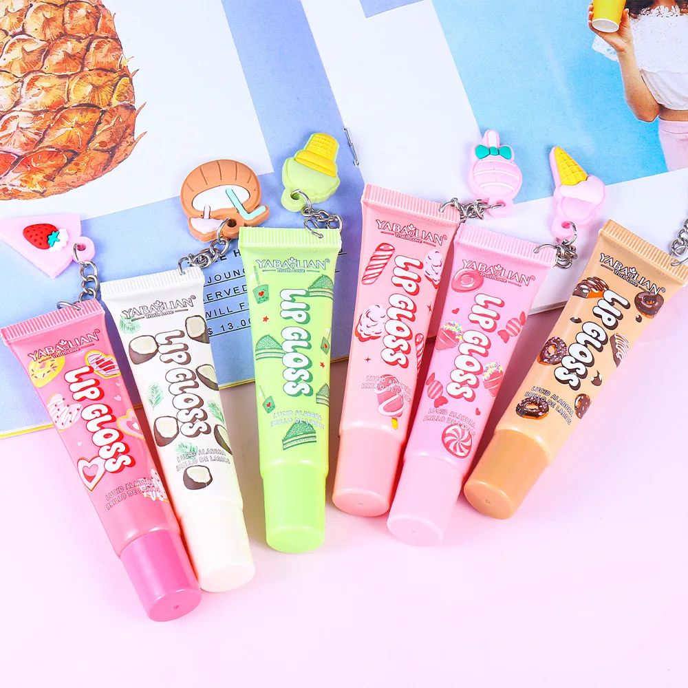 6 Colors Random Hair Moisturizing Fruit Scent Lip Gloss Long-Lasting Waterproof Liquid Lipstick Makeup Valentine's Day Gift view 2