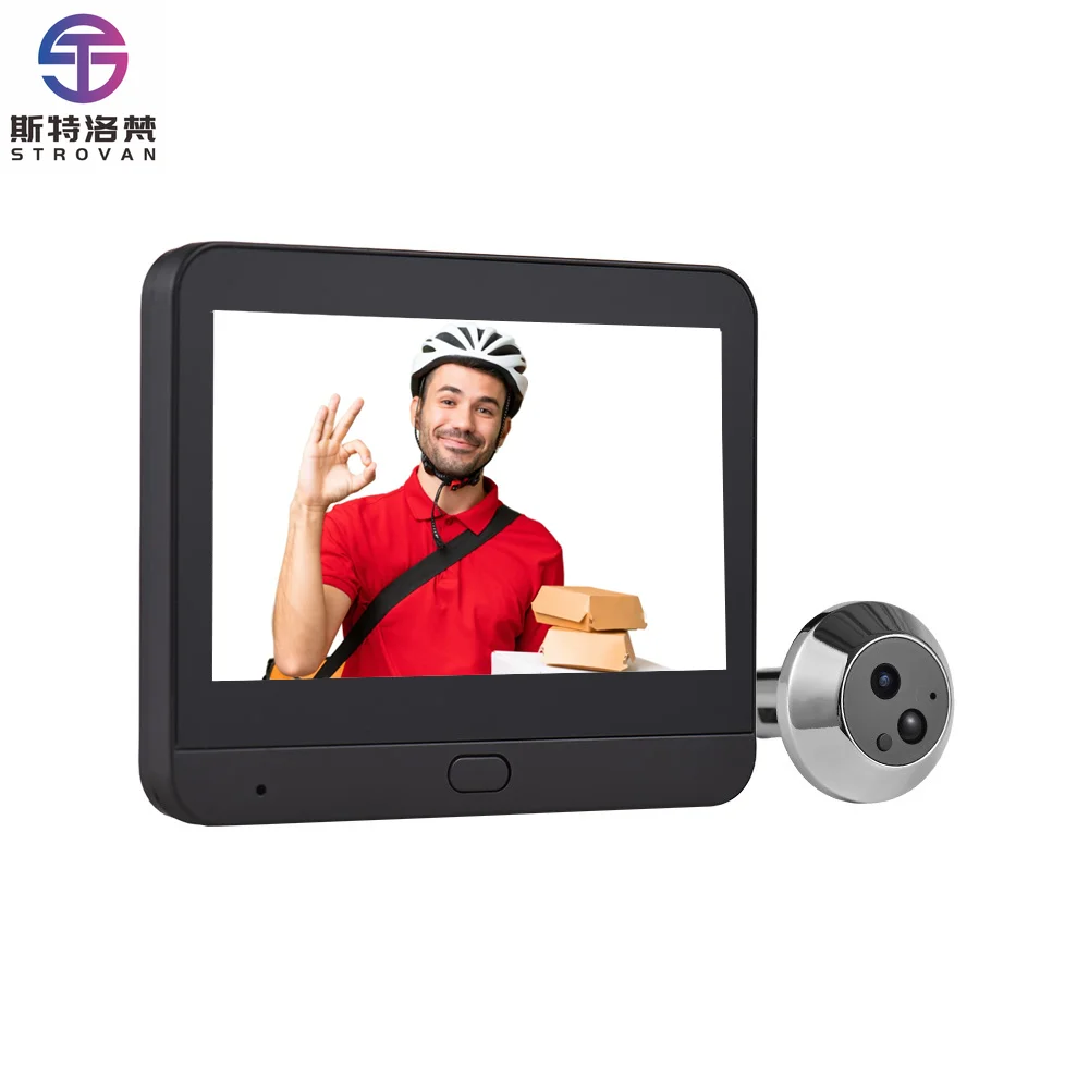 

4.3 Inch Smart Doorbell ,Wide Angle Peephole ,Easy Install,ing and APP Intercom,Digital Door Viewer