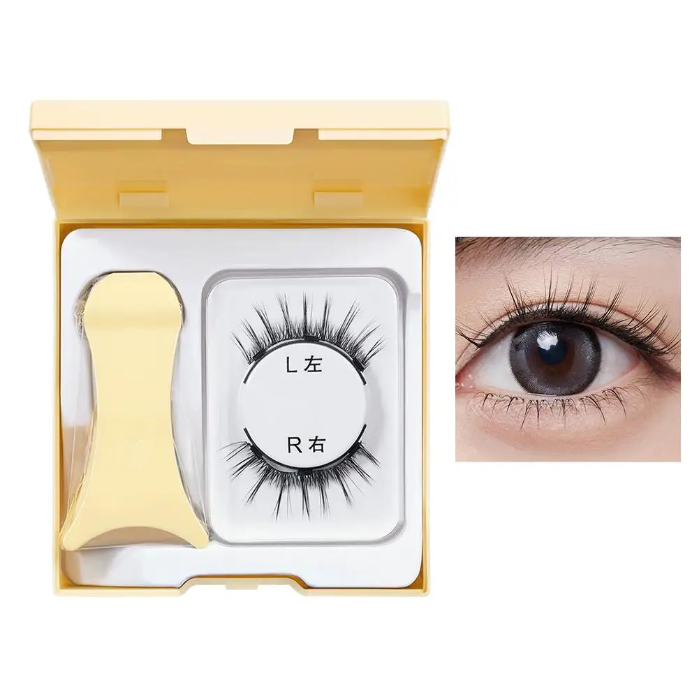 New Reusable Magnetic Eyelashes Tweezers Set Faux Mink Lashes Handmade 3D Natural False Eyelashes and Magnetic Tweezers