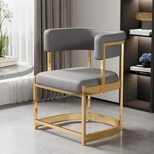 Gold Legs Dining Chairs Designer Apartment Luxury Ergonomic Chair Makeup Salon Interior Decorations