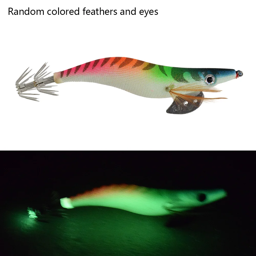 Kit de señuelos de pesca de madera – Camarón, calamar y pez - imagen 2
