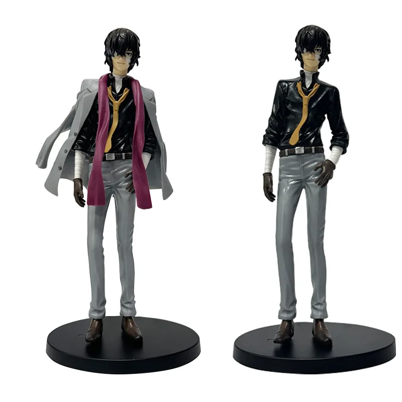 24CM Anime Bungou Streunende Hunde Dazai Osamu Figur 1/8 Abnehmbare Jacke Stehende Figur Spielzeug Geschenk Sammlung Action Figur PVC