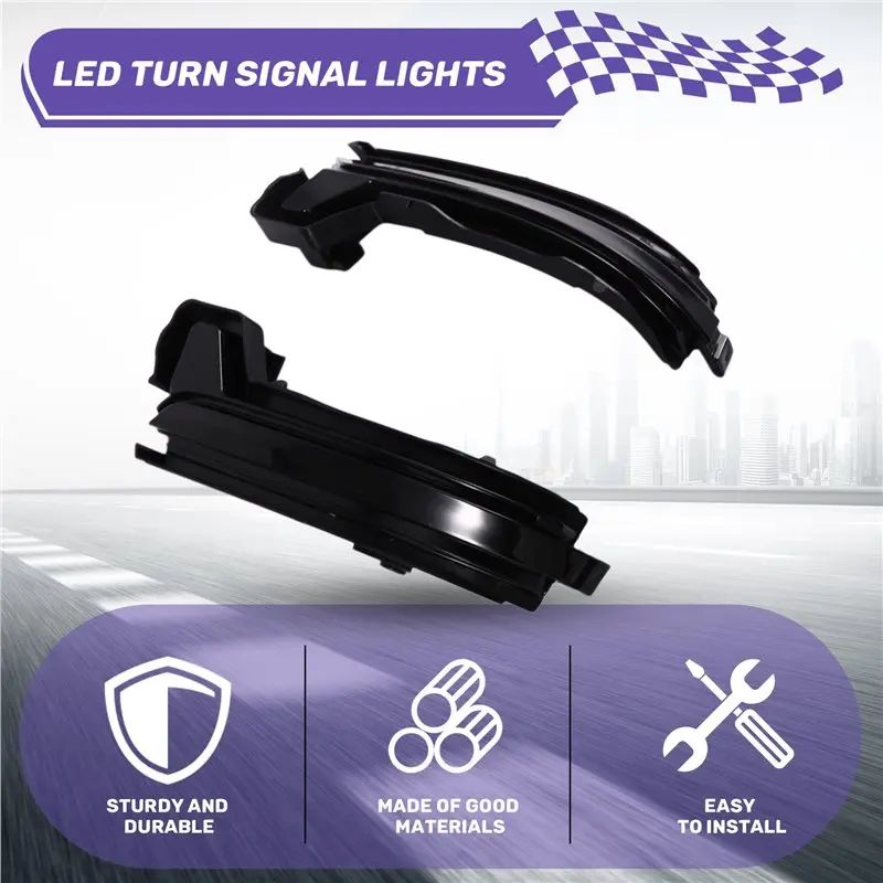 LED Turn Signal Lamp For Rearview Mirror Of For Skoda Kodiaq 2016-2019 Dynamic Sequential Indicators